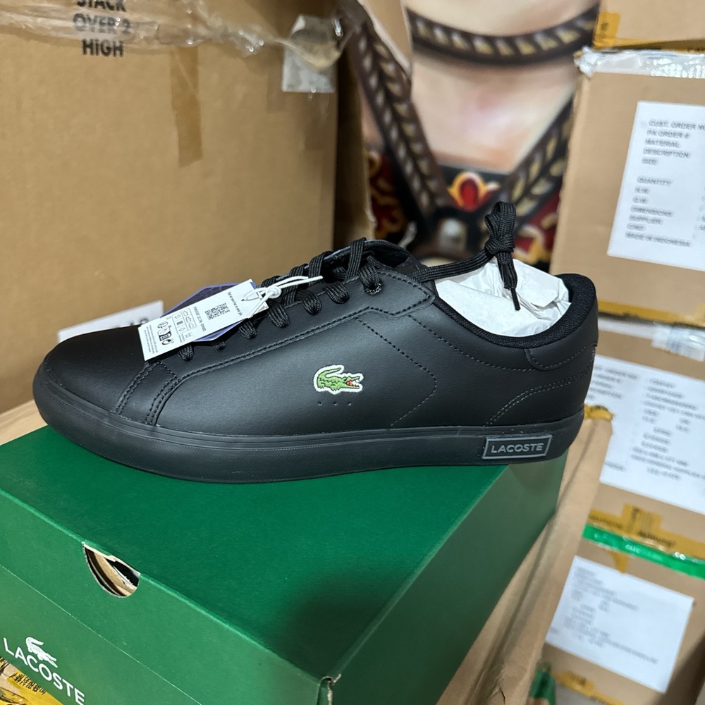 Lacoste Classic Black Leather Sneakers